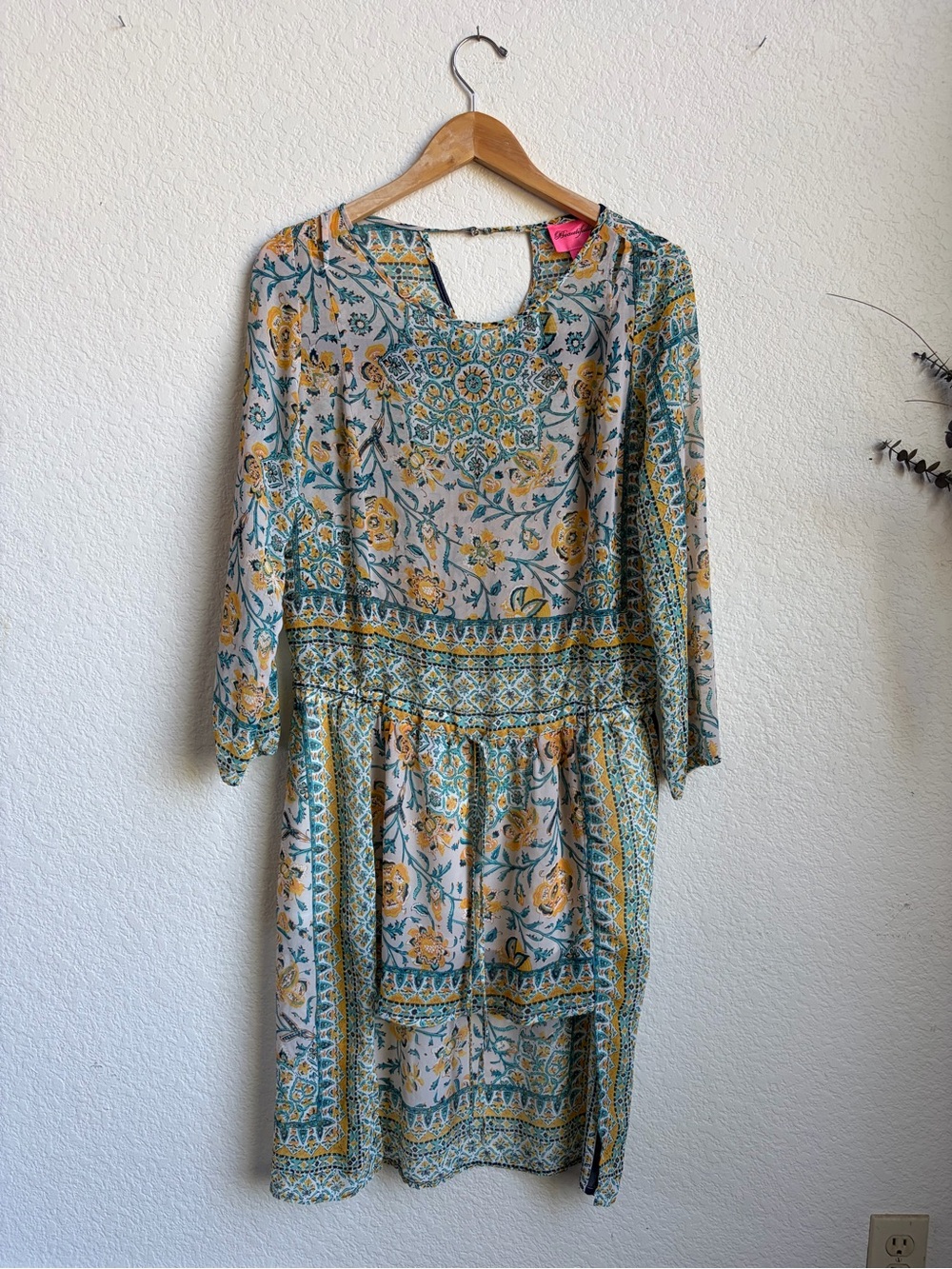 Beautifully Floral Boho Print Long Sleeve Dress